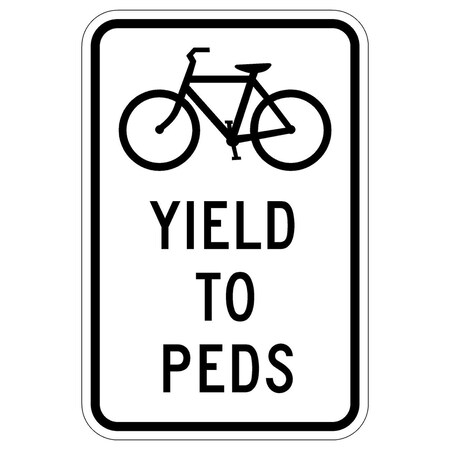 Sign Solutions Usa 18 in Height, 12 in Width, Aluminum, Vertical Rectangle DUS08DWT1218R9-6